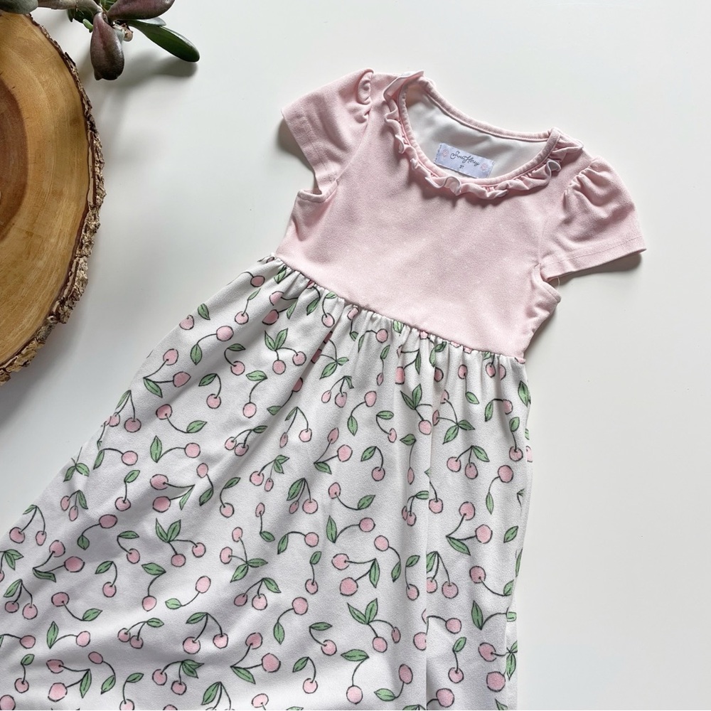 Sweet Honey Cherry Fleece Lounge Dress | 3T